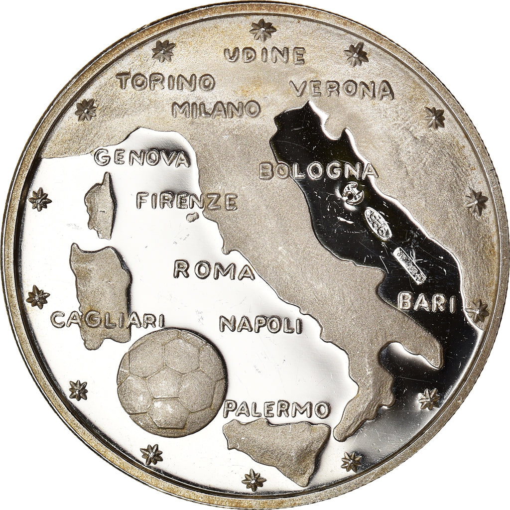 Italy, Medal, MONDIALE DI CALCIO ITALIA ‘90 1990, BE, AU(55-58), Silver