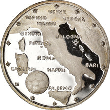 Italie, Médaille, MONDIALE DI CALCIO ITALIA ‘90 1990, BE, SUP, Argent