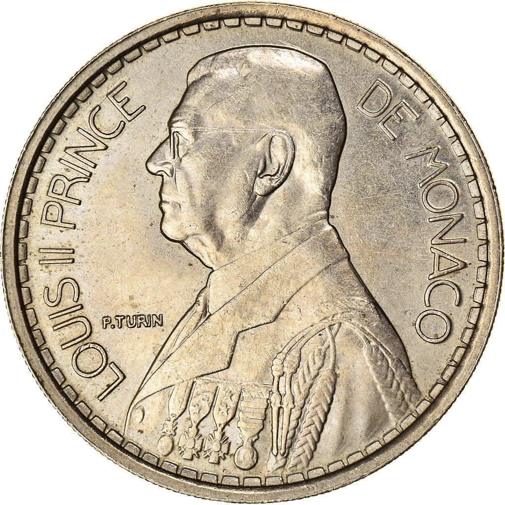 Monnaie, Monaco, Louis II, 20 Francs, Vingt, 1947, TTB+, Cupro-nickel