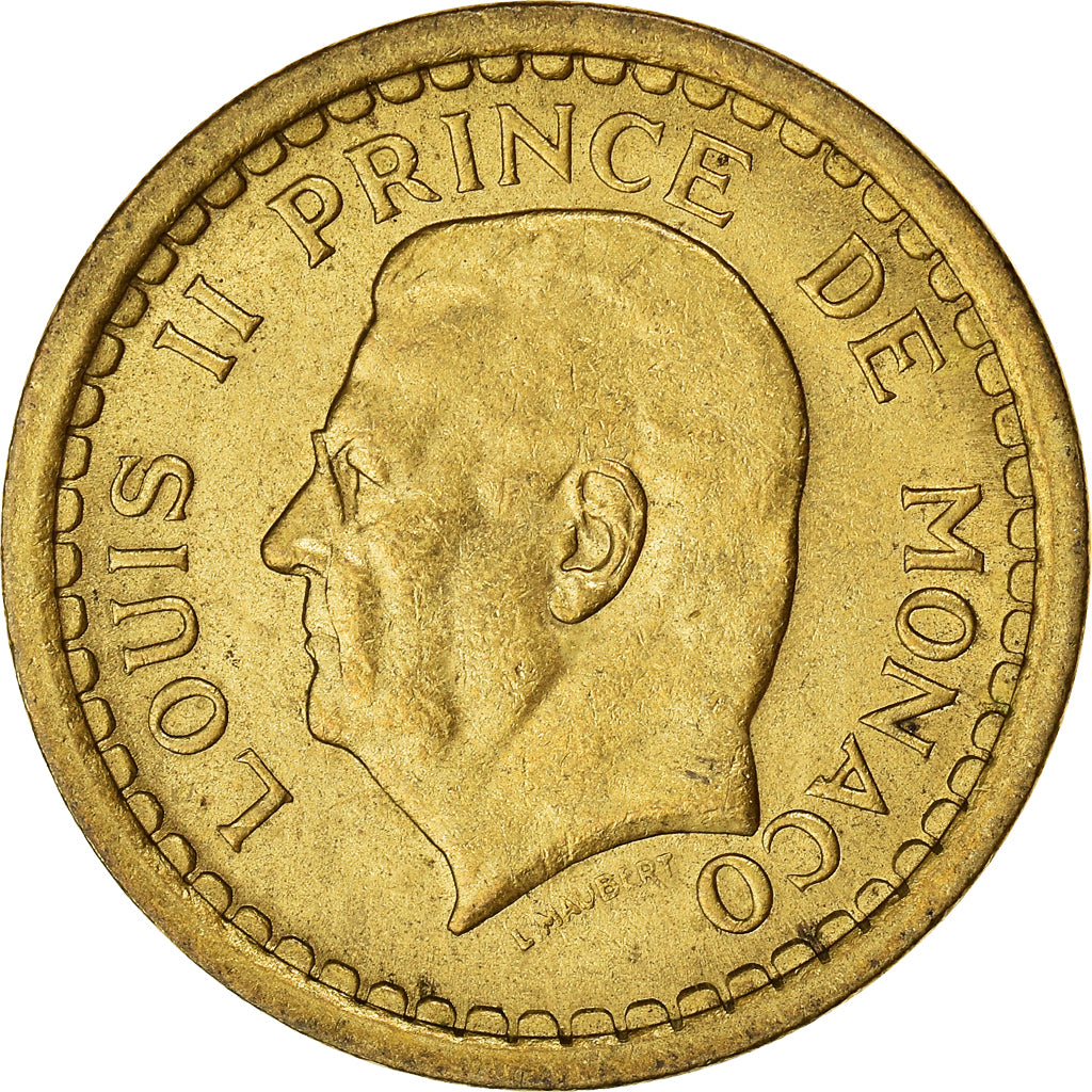 Moneta, Monaco, 2 Francs, 1943, Paris, BB, Rame-alluminio, Gadoury:134