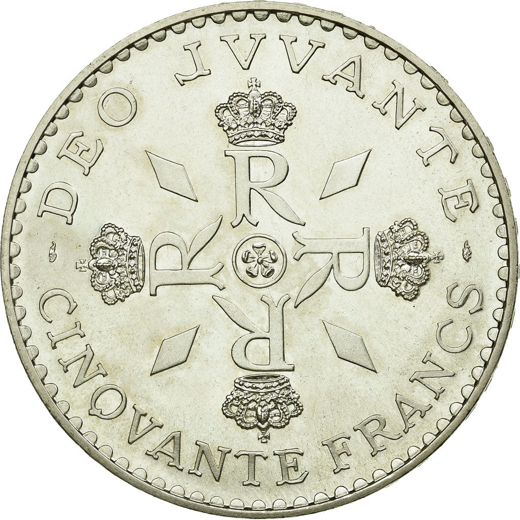 Coin, Monaco, 50 Francs, 1974, MS(65-70), Silver, Gadoury:162
