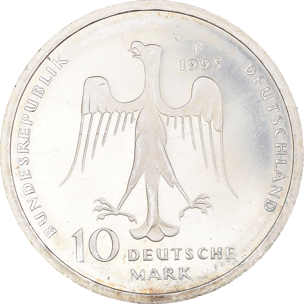 Coin, GERMANY - FEDERAL REPUBLIC, 10 Mark, 1995, Stuttgart, 800th Anniversary of