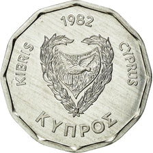 Coin, Cyprus, 5 Mils, 1982, MS(65-70), Aluminum, KM:50.2
