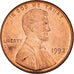 Coin, United States, Lincoln Cent, Cent, 1992, U.S. Mint, Philadelphia