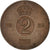 Coin, Sweden, Gustaf VI, 2 Öre, 1954, VF(30-35), Bronze, KM:821