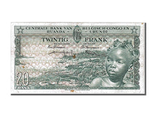 Belgian Congo, 20 Francs, 1957, 1957-03-01, AU(50-53), J