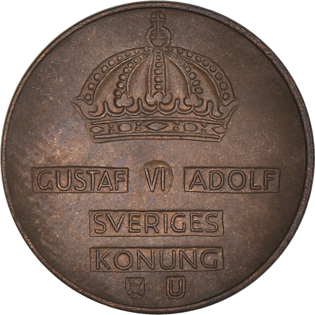Moeda, Suécia, Gustaf VI, 2 Öre, 1967, VF(20-25), Bronze, KM:821