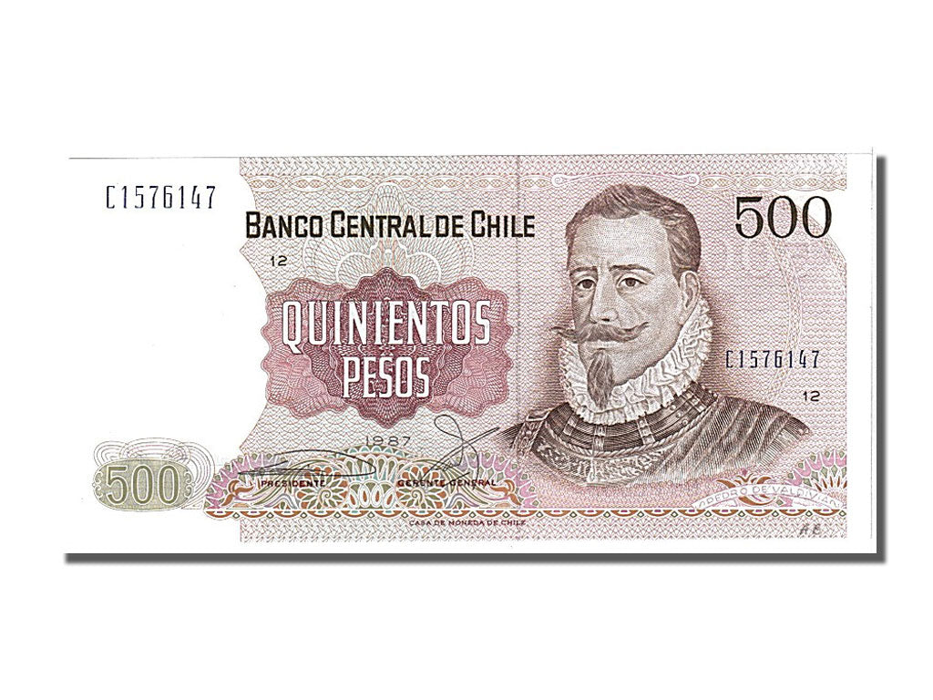 Chile, 500 Pesos, 1987, UNC(65-70), C