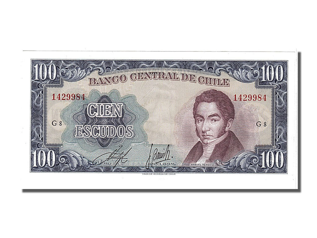 Chile, 100 Escudos, 1962, KM #141a, UNC(65-70), G