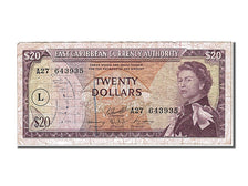 East Caribbean States, 20 Dollars, 1965, KM #15l, VF(30-35), A27