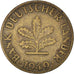 Munten, Federale Duitse Republiek, 10 Pfennig, 1949, Karlsruhe, FR+, Brass Clad