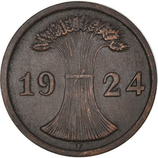 Coin, GERMANY, WEIMAR REPUBLIC, 2 Rentenpfennig, 1924, Stuttgart, EF(40-45)