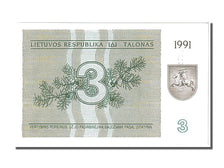 Banknote, Lithuania, 3 (Talonas), 1991, UNC(65-70)