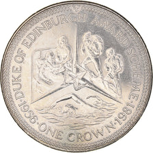 Coin, Isle of Man, Elizabeth II, Crown, 1981, Pobjoy Mint, EF(40-45)