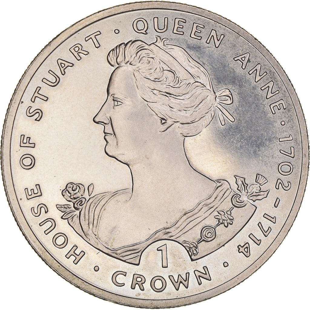 Moneta, Gibilterra, Elizabeth II, Crown, 1993, Prooflike, BB+, Rame-nichel