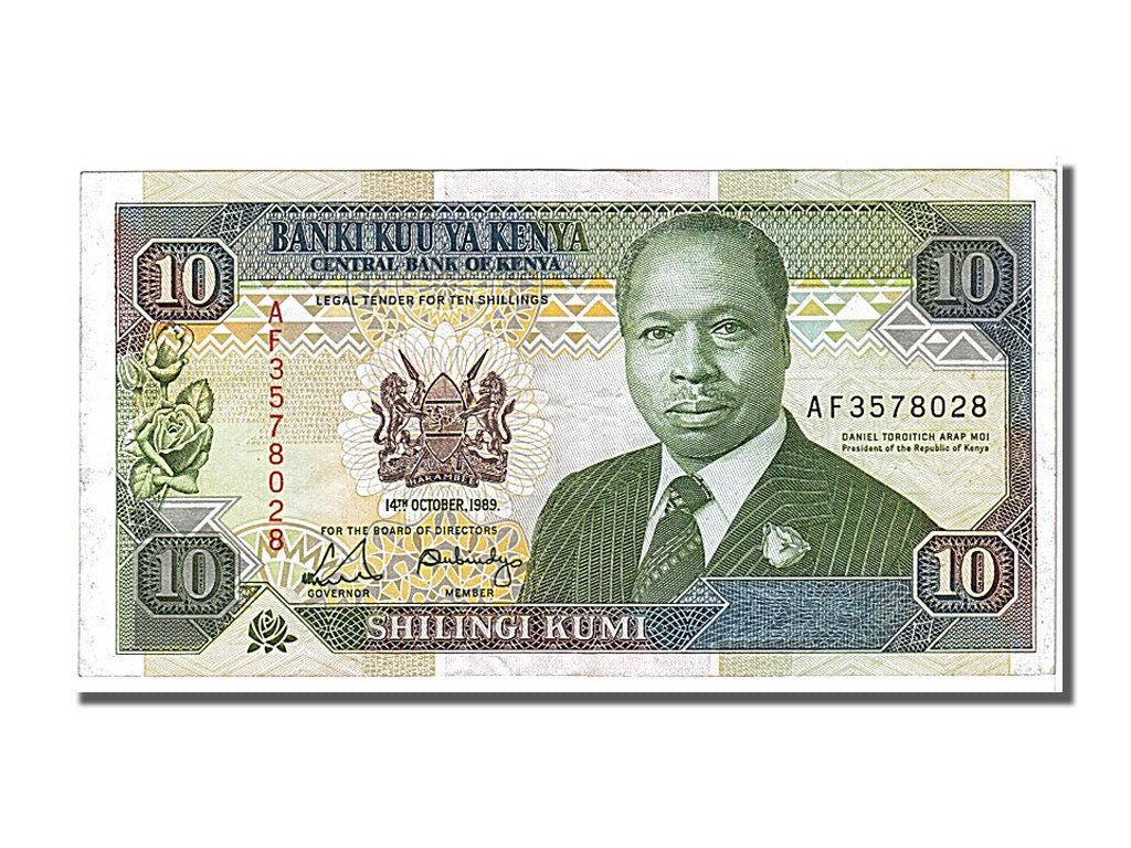 Kenya, 10 Shillings type 1986-90