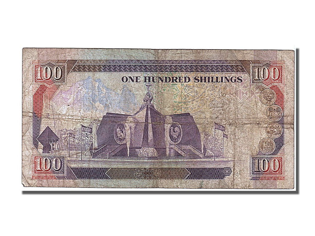 Kenya, 100 Shillings, 1990, KM #27b, 1990-07-01, EF(40-45), AE