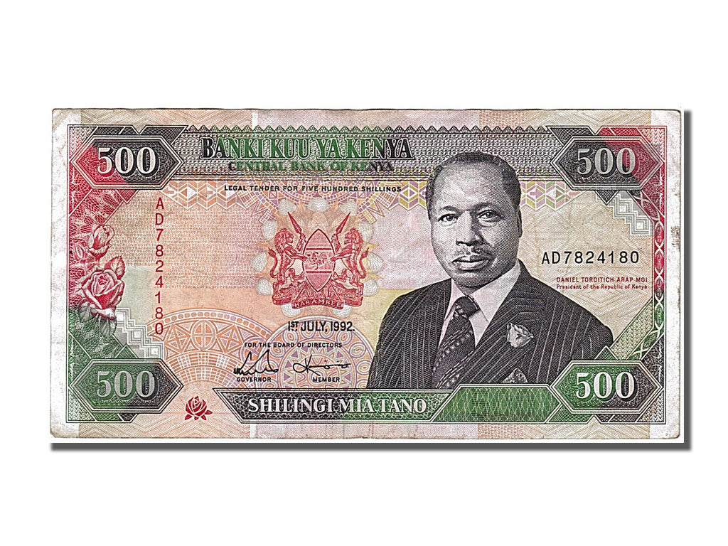 Kenya, 500 Shillings, 1992, KM #30e, 1992-07-01, EF(40-45), AD