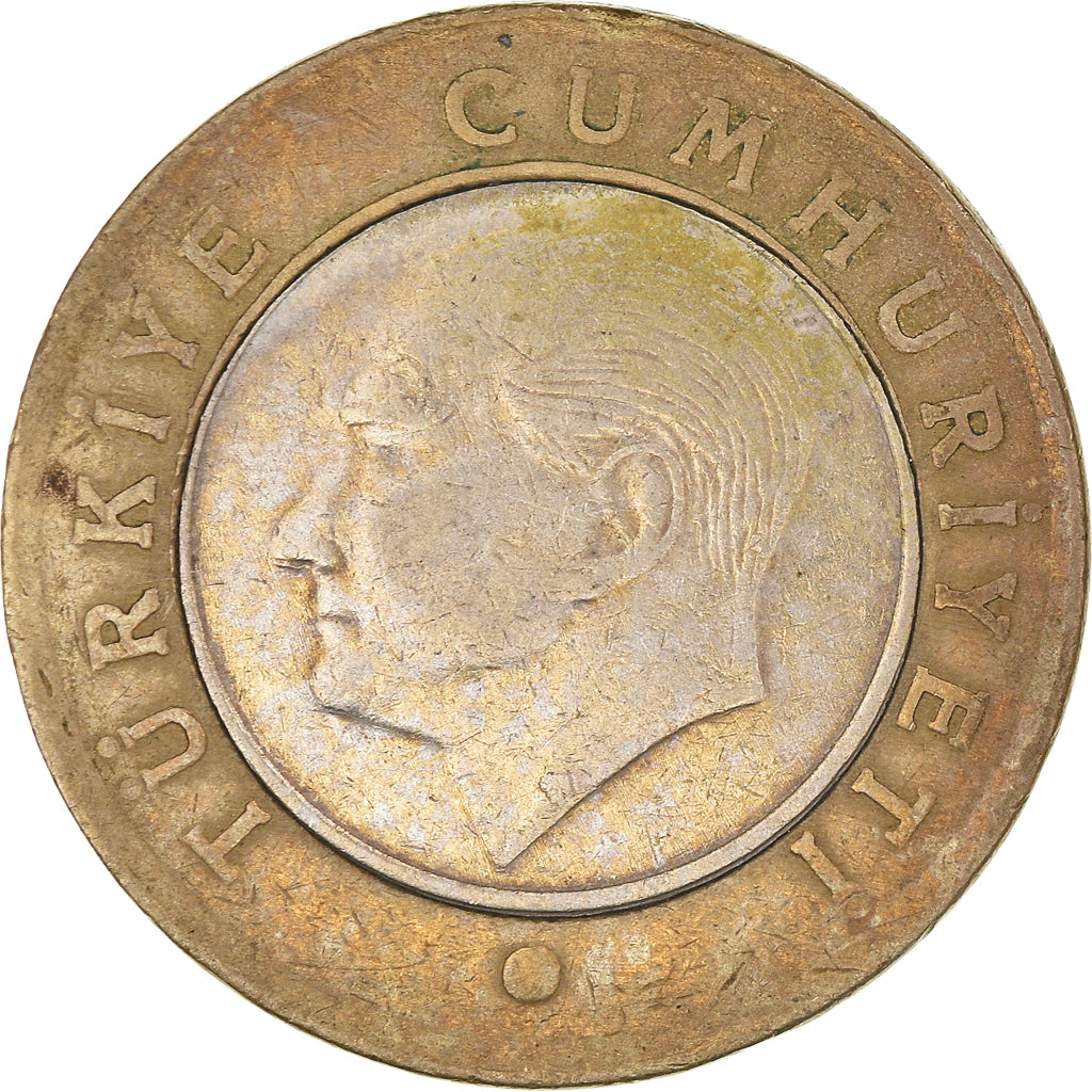 Moneda, Turquía, Lira, 2009, BC+, Bimetálico, KM:1244