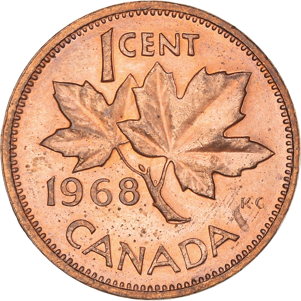 Coin, Canada, Elizabeth II, Cent, 1968, Ottawa, EF(40-45), Bronze