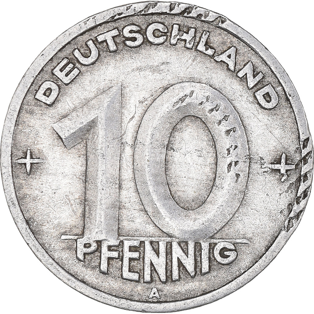 Monnaie, République démocratique allemande, 10 Pfennig, 1949, Berlin, TB