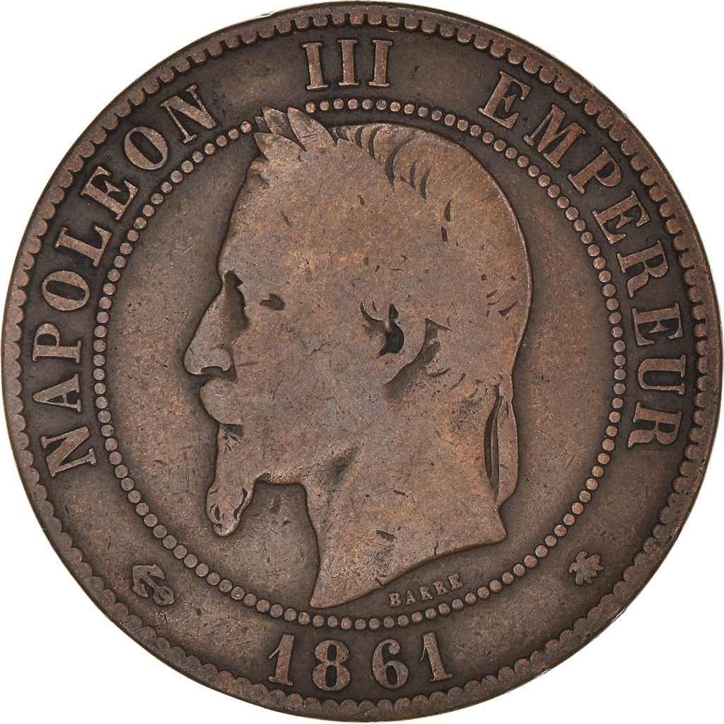 Munten, Frankrijk, Napoleon III, Napoléon III, 10 Centimes, 1861, Paris, FR