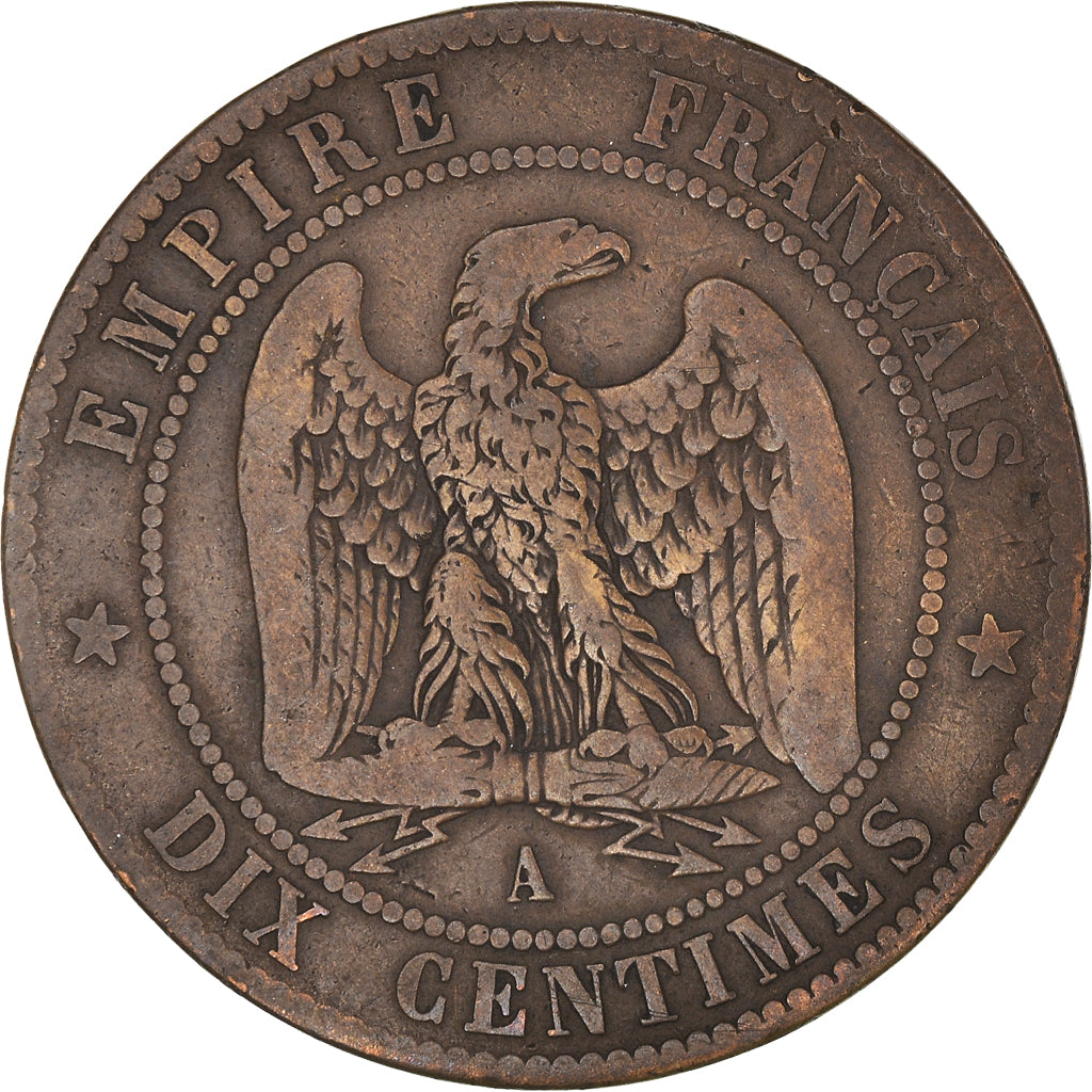 Munten, Frankrijk, Napoleon III, Napoléon III, 10 Centimes, 1861, Paris, FR
