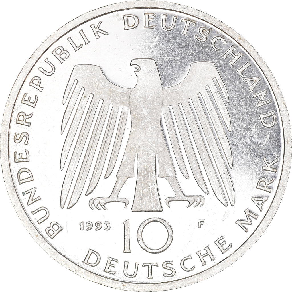 Coin, GERMANY - FEDERAL REPUBLIC, 10 Mark, 1993, Stuttgart, Germany, BE