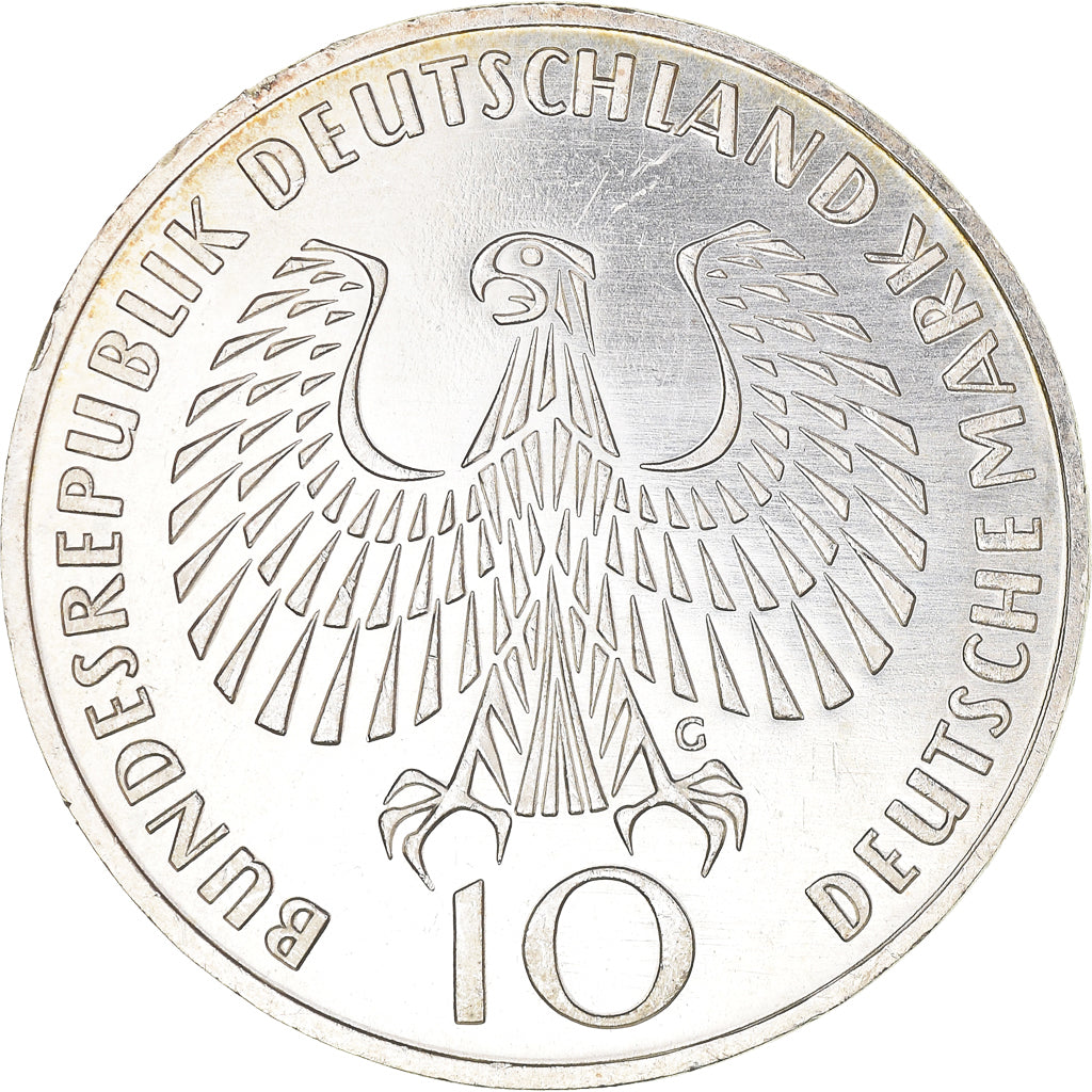 Moeda, ALEMANHA - REPÚBLICA FEDERAL, 10 Mark, 1972, Karlsruhe, MS(63), Prata