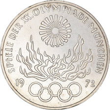Coin, GERMANY - FEDERAL REPUBLIC, 10 Mark, 1972, Hambourg, AU(55-58), Silver