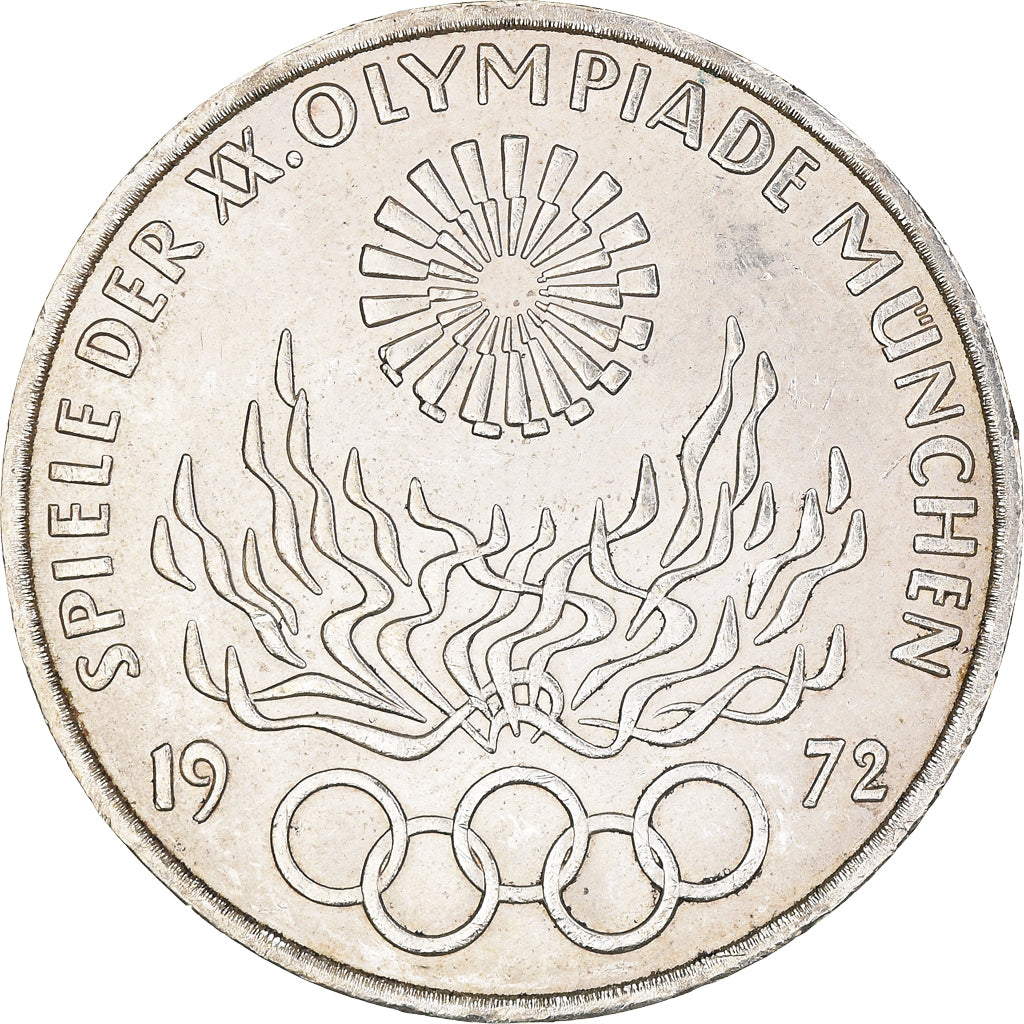 Coin, GERMANY - FEDERAL REPUBLIC, 10 Mark, 1972, Munich, MS(63), Silver, KM:135