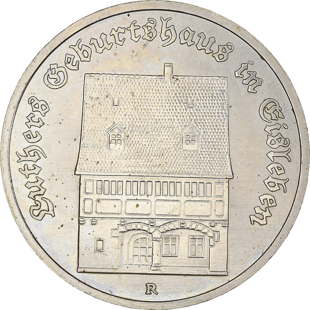 Coin, GERMAN-DEMOCRATIC REPUBLIC, Martin Luther's birthplace, 5 Mark, 1983