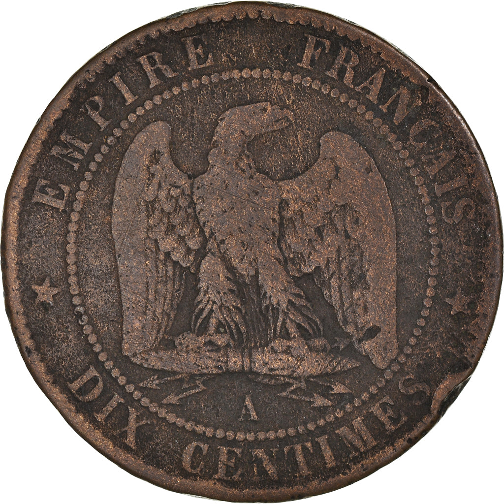Munten, Frankrijk, Napoleon III, Napoléon III, 10 Centimes, 1863, Paris, ZG+