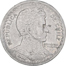 Coin, Chile, Peso, 1956, EF(40-45), Aluminum, KM:179a