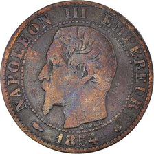 Moneda, Francia, Napoleon III, Napoléon III, 5 Centimes, 1854, Strasbourg, BC+