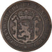 Coin, Luxembourg, William III, 10 Centimes, 1854, Utrecht, EF(40-45), Bronze