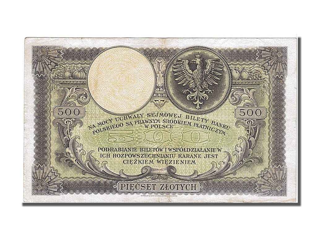 Banconote, Polonia, 500 Zlotych, 1919, 1919-02-28, BB+