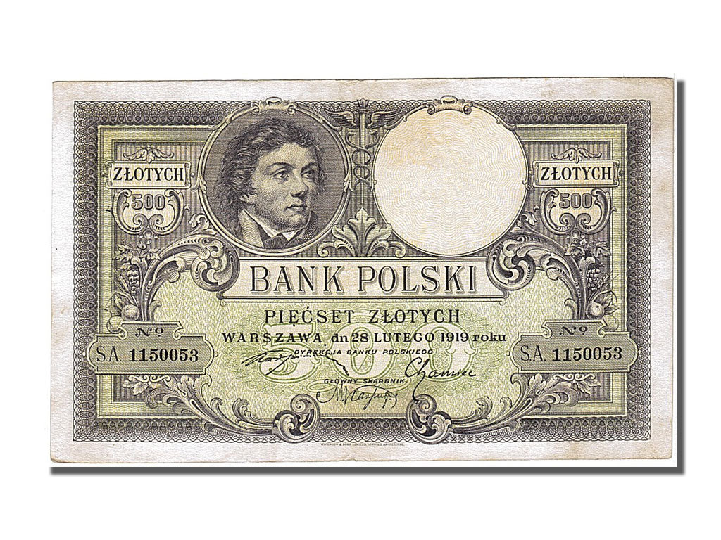 Banknote, Poland, 500 Zlotych, 1919, 1919-02-28, EF(40-45)