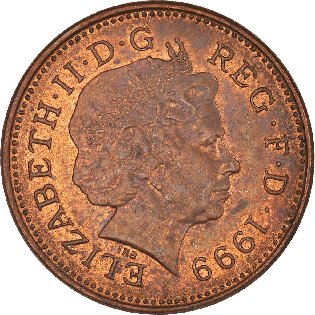 Coin, Great Britain, Elizabeth II, Penny, 1999, British Royal Mint, VF(30-35)