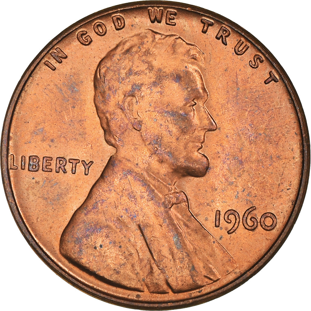 Monnaie, États-Unis, Lincoln Cent, Cent, 1960, U.S. Mint, Philadelphie, SUP