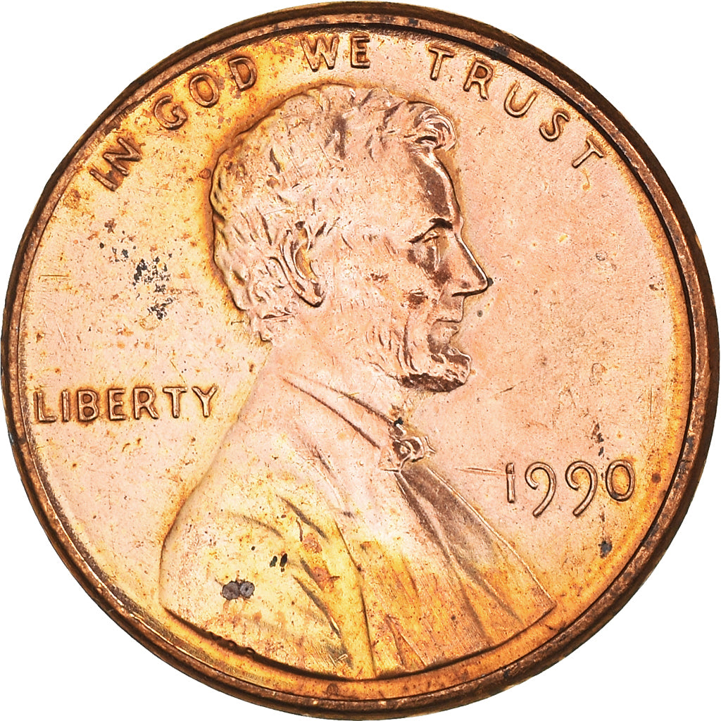 Moneda, Estados Unidos, Lincoln Cent, Cent, 1990, U.S. Mint, Philadelphia, SC