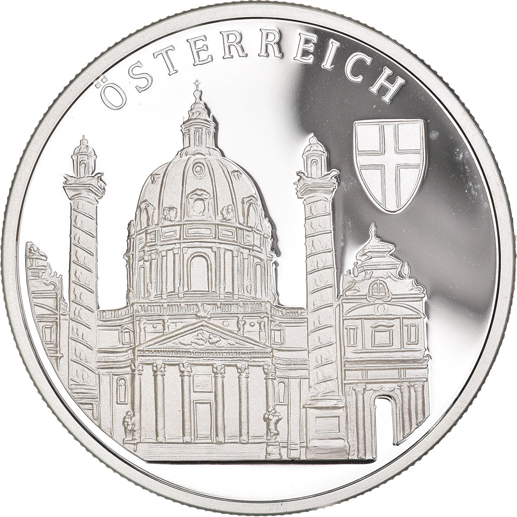 Austria, Fantasy euro patterns, 10 Euro, 1996, Karlskirche in Wien.BE.