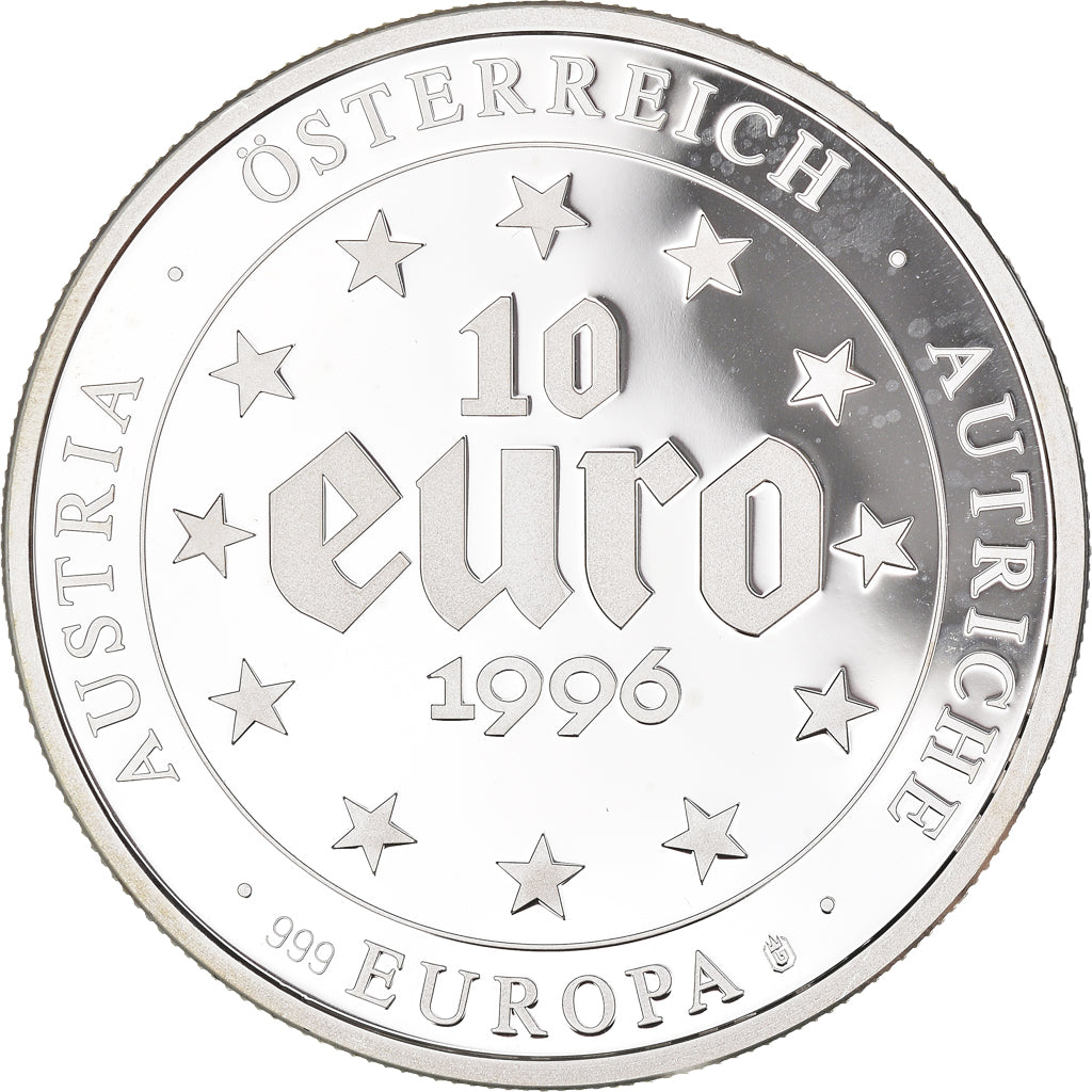 Austria, Fantasy euro patterns, 10 Euro, 1996, Karlskirche in Wien.BE.