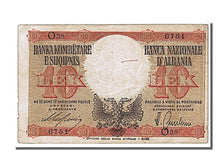 Banknot, Albania, 10 Lek, 1940, EF(40-45)