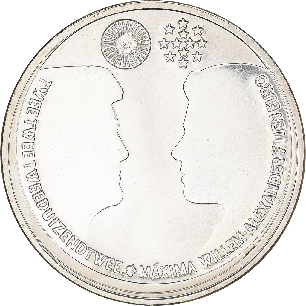 Netherlands, 10 Euro, 2002, B wedding of willem alexander and maxima
