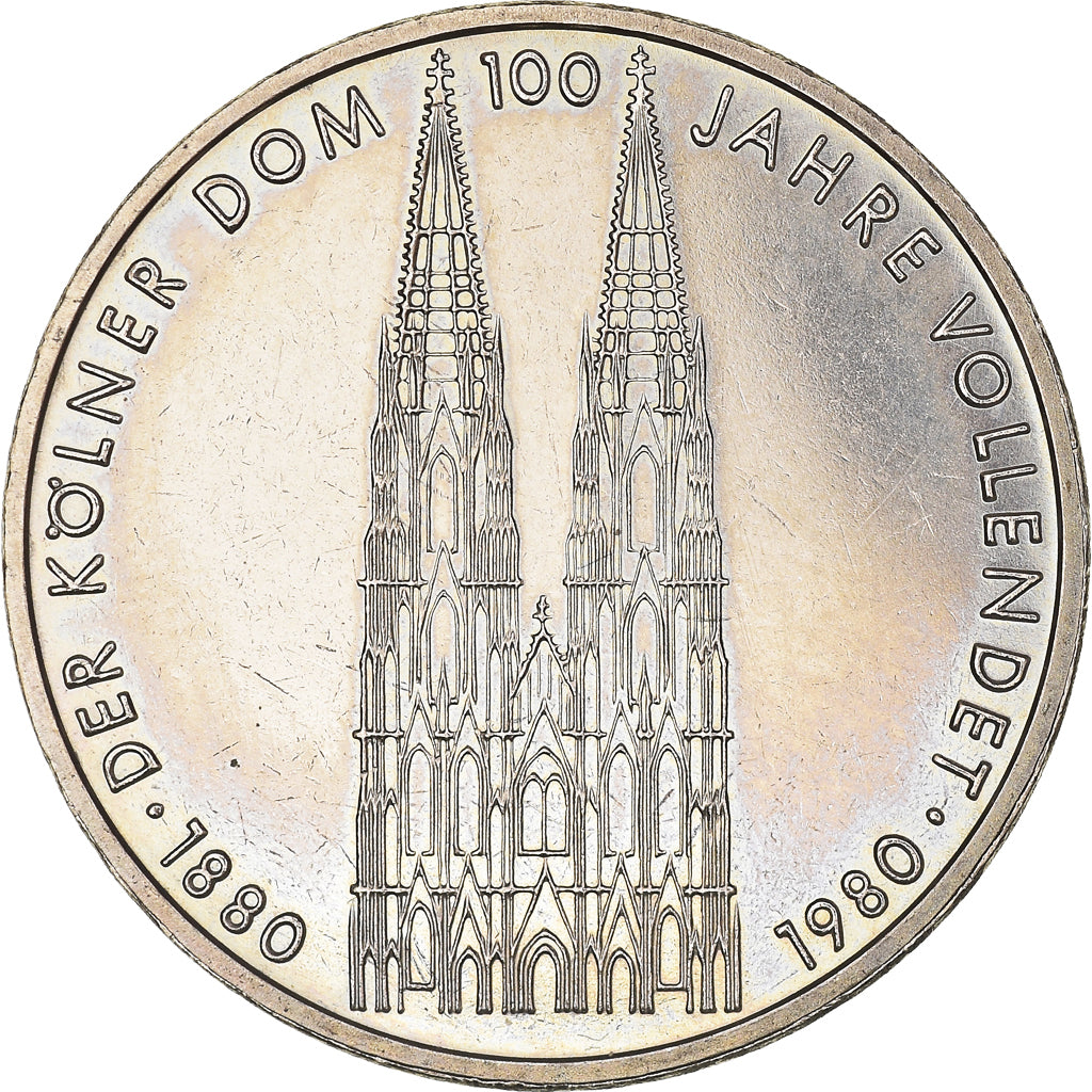 Moneda, ALEMANIA - REPÚBLICA FEDERAL, 5 Mark, 1980, Stuttgart, Germany, MBC