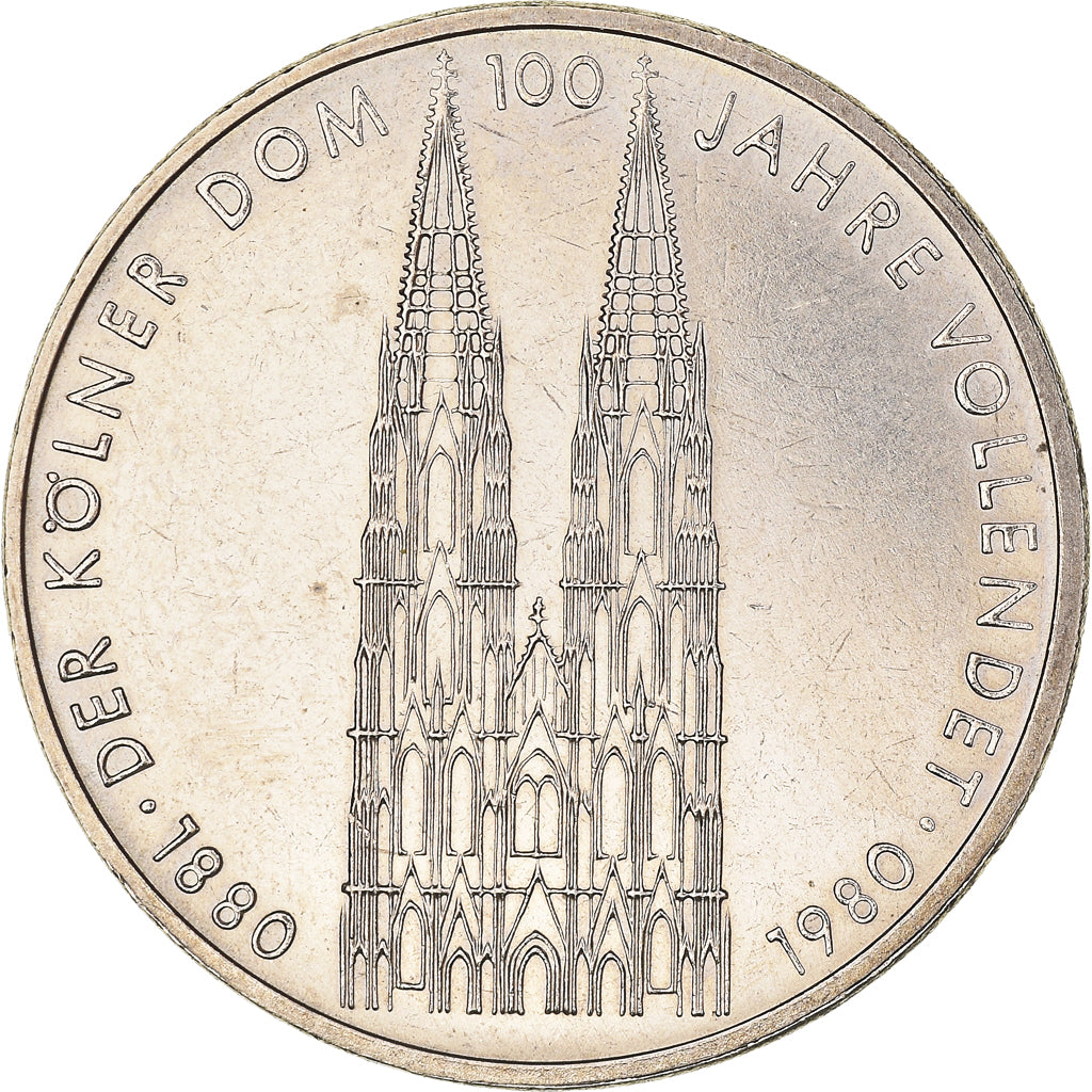 Moneta, GERMANIA - REPUBBLICA FEDERALE, 5 Mark, 1980, Stuttgart, Germany, BB