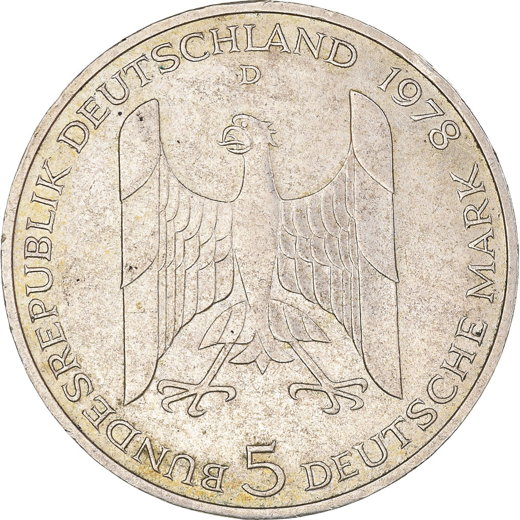 Coin, GERMANY - FEDERAL REPUBLIC, 5 Mark, 1978, Munich, Germany, EF(40-45)