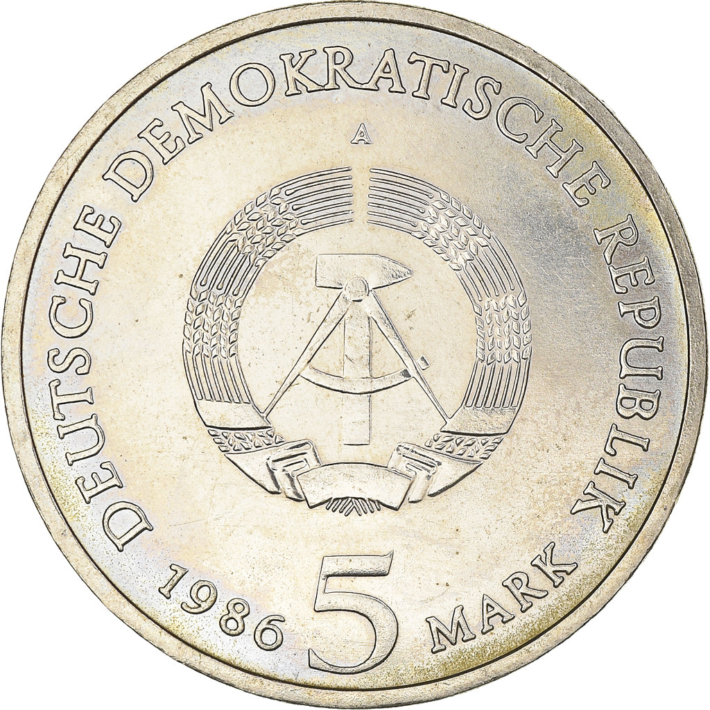 Coin, GERMAN-DEMOCRATIC REPUBLIC, 5 Mark, 1986, Berlin, AU(50-53)