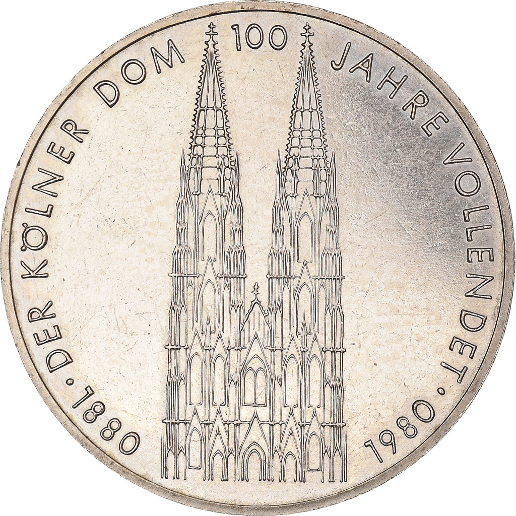 Coin, GERMANY - FEDERAL REPUBLIC, 5 Mark, 1980, Stuttgart, Germany, EF(40-45)